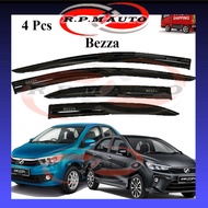 (4 PCS) Air Press Bezza 2016 2019 Window Tingkap kereta Door Visor Mugen tingkap kereta bezza bezza