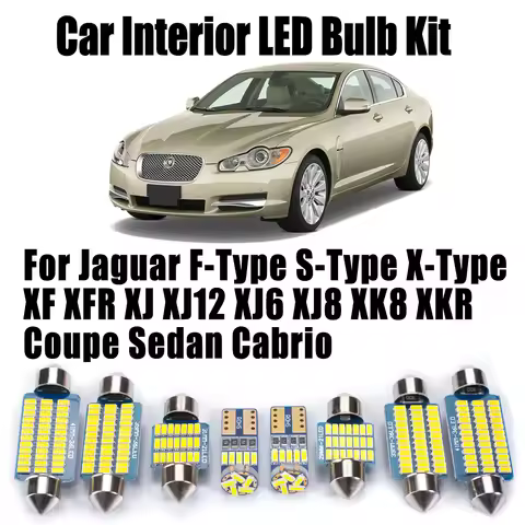 Vehicle LED Interior Reading Light Kit Canbus For Jaguar F-Type S-Type X-Type XF XFR XJ XJ12 XJ6 XJ8