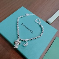🎀順豐包郵 全新Tiffany & Co 串珠吊墜手鍊 銀色 925銀