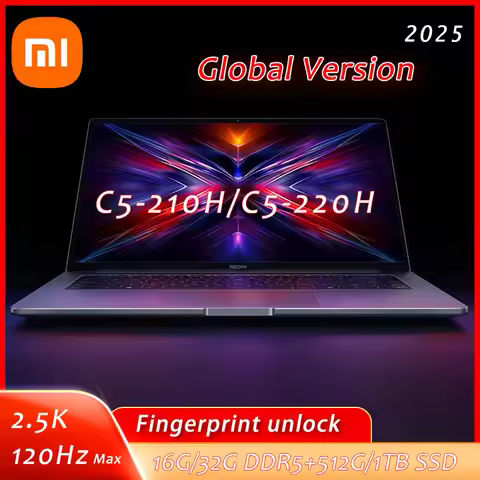 Xiaomi Redmi Book 16 2025 Laptop Intel Core 5 220H/210H Processor 16" Notebook 16G/32G DDR5+ 512G/1T