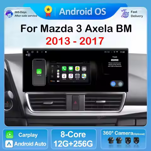 Android OS Car Radio12.3 inch For Mazda 3 Axela BM 2013 - 2017 Multimedia Video Player Navi GPS Auto