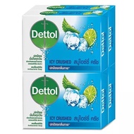 LeeMart สบู่เดทตอล แพค 4 ก้อน สีฟ้า สบู่ก้อน Dettol เดทตอล สบู่ฆ่าเชื้อ เดทตอล สีฟ้า ไอซี่คูล 60 กรัม