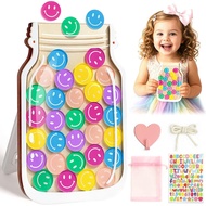 Magnetic Reward Jars for Kids - Smiley Tokens Reward Jar for Classroom 8" Star Jar Reward System Beh