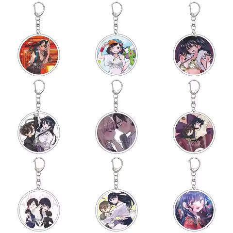 55MM Anime The Dangers In My Heart Keychain Yamada Anna/Yamada Anna Key Chain Acrylic Model Plate Ch