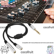 COCOFRUIT 1 Split in 2 Sound Cable, Flexible 0.5m / 1.6ft 6.35mm Male to 6.35mm 3.5mm Female, Durabl