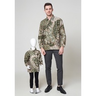 KEMEJA HIJAU Green Men's Batik, Sage green Father Son Couple Men's Batik Shirt, Sage Color Men's Bat