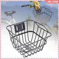 [Wishshopefhx] Metal Wire Front Rear Basket Bike Cargo Container for Folding Bike