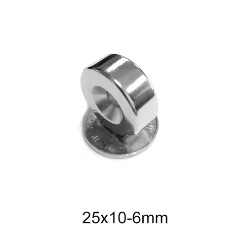 Magnet Hole 6mm 25x10-6 mm Round Magnet 25x10 mm Hole 6mm For Home Refrigerators, Offices DIY 25*10-