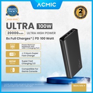 ACMIC ULTRA 20000mAh Powerbank 100W Type C Super Fast Charging Laptop