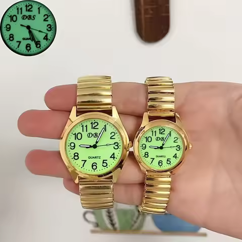 Couple Night Glow Surface Watch Spring Watch Elastic Elastic Watch Fashion Trend Big Digital Clear W