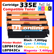 FULL SET Compatible to Canon Cartridge 335 335e CRG335 CRG335E for LBP841CDN LBP843CX LBP 841CDN LBP