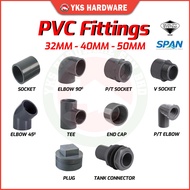 32MM / 40MM / 50MM PVC FITTING CONNECTOR - Pipe & Fittings System - Penyambung Paip
