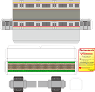 Pola Kertas Papercraft Kereta Commuterline