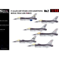 DECAL (Water DECAL) Siam Scale 1/48 F-16 A/B STARS AND LIGHTING ROYAL THAI AIR FORCE N0.2