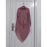 Khimar dustyrose Zafeetri Khimar Labuh