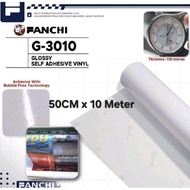 Fanchi G3010 G-3010 Glossy Self Adhesive Vinyl Glossy White Roll/