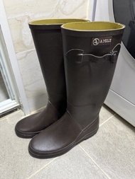 AIGLE 雨鞋 38碼，啡色