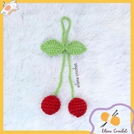 GANTUNGAN Knitted cherry keychain cherry car keychain/