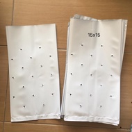 20 Pcs 15" x 15" HDPE Premium Black & White Polibeg UV Poly Bag Polybag Nursery Plantation Bag (Made