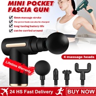 Massager Gun Vibrating Quiet Electric Fascial Gun with 6 Heads for Muscle Relaxation Professional