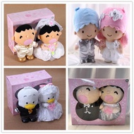 SANRIO MINNA NO TABO TWIN STAR PEKKLE DUCK WEDDING PLUSH DOLL COUPLE GIFT BOX (WEST/CHINESE) 110384