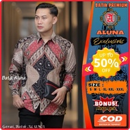 KEMEJA Modern Batik Shirt Men's Contemporary Long Sleeve Full Fur Top Premium Aluna G_BA008