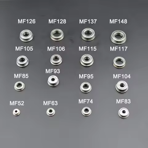 10pcs MF63 MF93 MF74 MF84 MF104 MF85 MF95 MF105ZZ MF115 MF106 MF126 MF117 MF137 MF148 ZZ Ball Bearin
