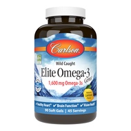 Elite Omega-3 Gems, 1600 mg Omega-3 Fatty Acids Including EPA and DHA, Norwegian, Wild-Caught Fish O