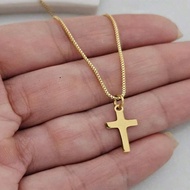 Customized Carved Gold Cross Necklace, Exquisite Gold Cross Necklace, Baptism Gift, Give Her A Cross