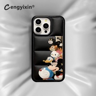 Cute cartoon down jacket phone cases for iphone 16 15 Pro Max 14 Pro Max 14 plus 13 Pro Max i13 13pr