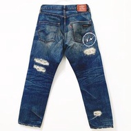 LEVI'S FENOM FRAGMENT 505-0207M CRUSH 1代 一代 閃電 水洗 破壞 刷破 牛仔褲 長褲 褲子 藍色 W32 PNT-M TP0_2310 #23衣櫃出清 TP0_23