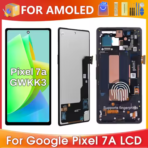 Pixel 7A For AMOLED Tested For Google Pixel 7A GWKK3 GHL1X G0DZQ LCD Display Touch Screen Digitizer 