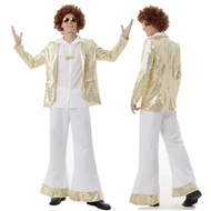 M-xl70s retro men's Disco stage performance costume Disco costume Halloween carnival hot dance costu