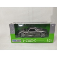 Diecast Miniature Iron Toy Car Welly NEX Brand Scale 1 24 Porsche Spider 918 Dark Grey