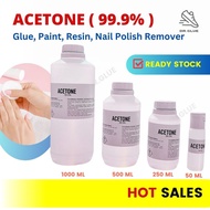 Acetone 99.9% Gel Nail Polish Remover / Paint / Glue Remover / Pencuci Perwarna Kuku 50ml/250ml/500m