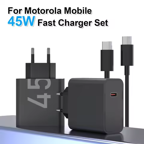 45W USB C Charger Fast Charging with Cable for Motorola Edge Series Moto G06 Power/G86/G85 Razr 60/5