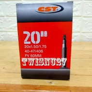 CST inner tube 20 x 1.5-1.75 Fv 60mm 6cm 406 20 pure
