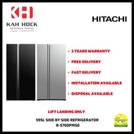 HITACHI R-S700PMS0 595L SIDE BY SIDE REFRIGERATOR - 2 YEARS MANUFACTURER WARRANTY + FREE DELIVERY