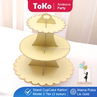 Cake Stand YELLOW Plain Gold List / 3 Tier Cupcake Stand / plain cupcake stand / cupcake stand