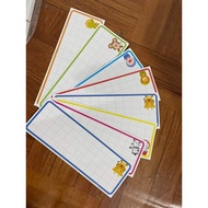 Combo of 10 plastic laminated animal olive cards, size 21 x7cm, built-in magnet to stick to the boar