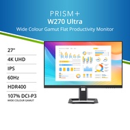 PRISM+ W270 Ultra | 27" 4K UHD 60Hz IPS Monitor Adjustable Stand