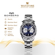 [2 YEARS WARRANTY] BOMBERG BB-68 Dark Blue & Silver 44mm NS44CHSS.211.9