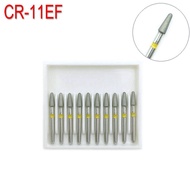 Type CR-11F  Power Tool Drill Bits 10pcs Dental Diamond FG 1.6mm High Speed Burs for Polishing Smoot