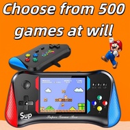 Red Blue Contrast Handle Handheld Game Console, Built-In 500 FC Classic Game Portable Retro Game Con