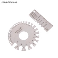 coagulatelove 0-36 Round AWG SWG Wire Gauge Thickness Ruler Gauge Diameter Stainless Steel Measurer 