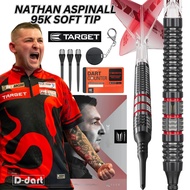 TARGET SOFT TIP DARTS - 18G NATHAN ASPINALL 95K 95% TUNGSTEN DART SET ORIGINAL DART