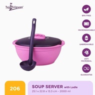 Twin Tulipware SOUP SERVER with Ladle MANGKOK SAYUR Tempat Penyajian Makanan Mangkuk Sup Asri Tulipw