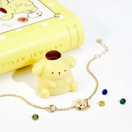 【客製化禮物】PomPomPurin 系列-布丁狗小心願誕生石純銀手鍊