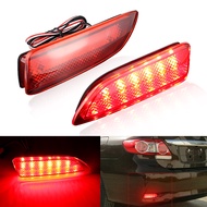 2Pcs Red/Smoked Lens Bumper Reflector LED Rear Lights Fog Lights For Toyota altis Corolla 11-13 FOR 