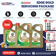 Car Servicing - CASTROL 4L Engine Oil Service Package | 0W20/5W30/5W40 Fully Synthetic